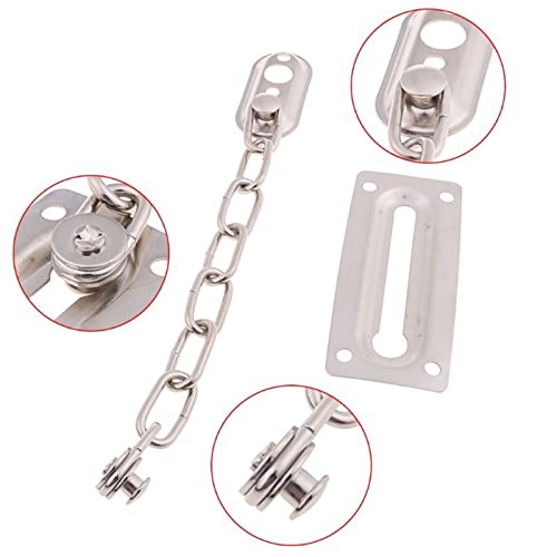 Cerradura de cadena de acero inoxidable reforzada y de alta resistencia para puertas 4