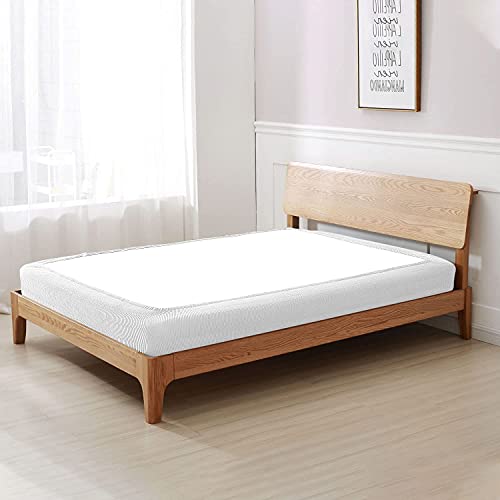 Marquess Box Spring Cover-Wrap Around Elastic.vertical Stripe Pattern Bed Skirt Alternative.15’’Drop Length(White, Queen) #TOP1