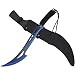 Snake Eye Tactical Zombie Slayer Fantasy Sword w/Nylon Sheath Machete Outdoors Camping (Blue)