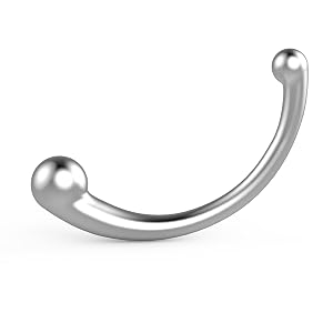 Massage G spot Dildo Stainless Steel Curved Dual Ended Dildos Anal Prostate Massager Sex Toys for Men Women