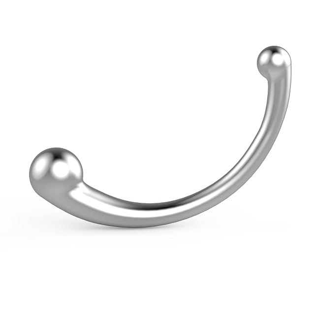 Massage G spot Dildo Stainless Steel Curved Dual Ended Dildos Anal Prostate Massager Sex Toys for Men Women