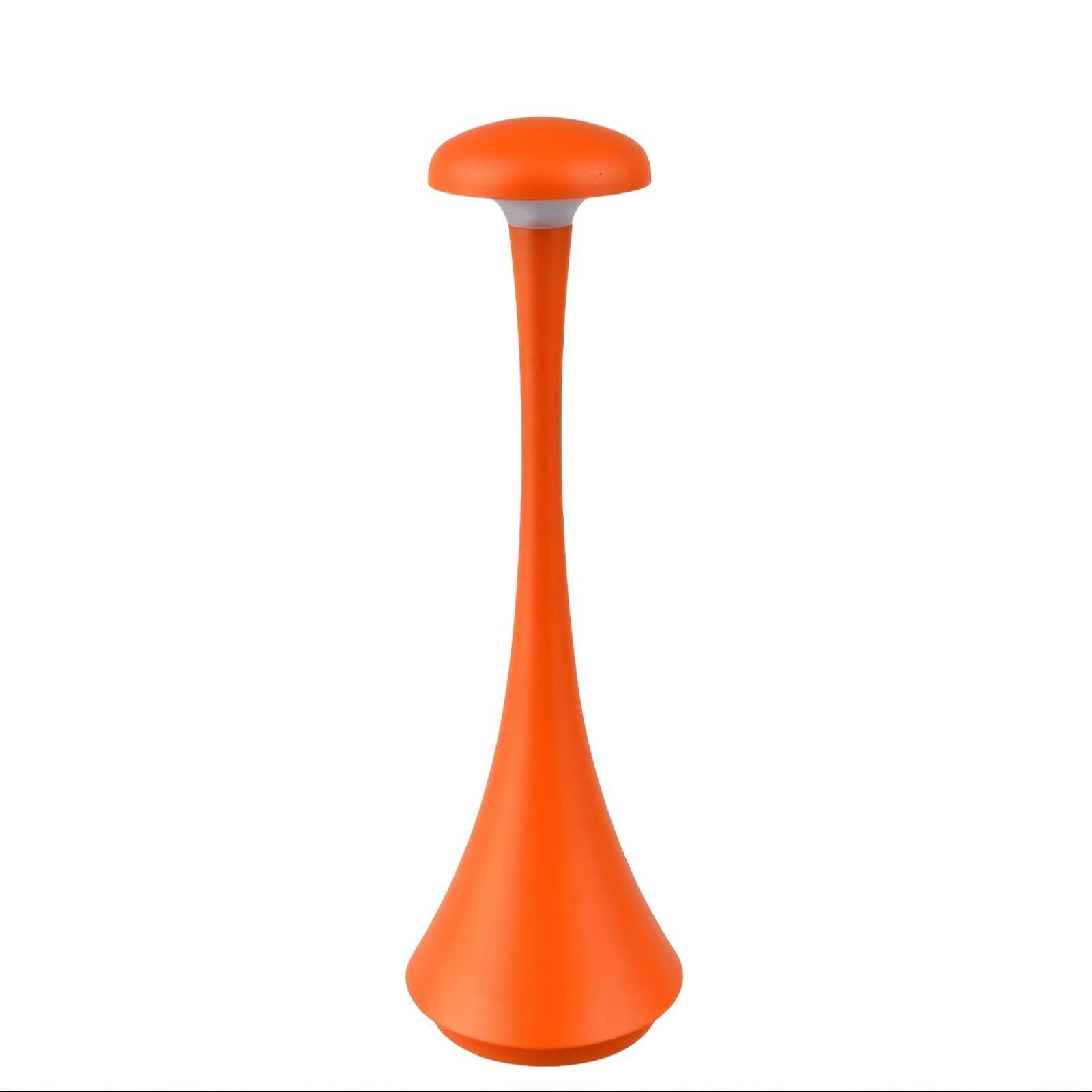 LED Modern Desk Lamp with Touch Control, USB-C Rechargeable, 3 Color Temperatures, Stepless Dimming, Splash-Proof, Non-Flickering, 10.4-inch Height (Orange)