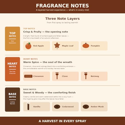 Image of Yankee Candle Concentrated Room Spray, Autumn Wreath Cinnamon Apple, Air Freshener Odor Eliminator For Instant Home Invigoration, 1.5 Ounce (Pack of 3)