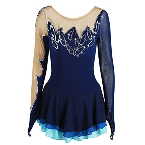 Robe de patinage artistique ajustée contre le froid de la glace