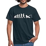 Spreadshirt Angeln Evolution Angler Männer T-Shirt, 3XL, Navy