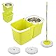 ARSUK Mopp- und Eimer-Sets – 2 Separate stapelbare Eimer mit 2 Mikrofaser-Moppköpfen und 360° drehbarem, höhenverstellbarem Teleskopstiel