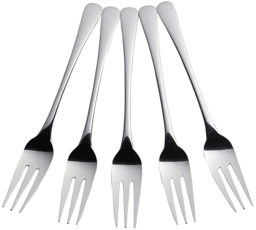 Shimomura 42598 Fork Pasta, 7.5 inches (19 cm), Set of 5, Made in Japan, Dishwasher Safe, Simple Design, Slim, Salad, Spaghetti, Dinner Fork, Stainless Steel, Natural