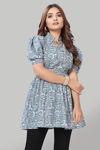 Image of Women Crepe Stylish Solid Trendy Tunic Tops Tops for Women