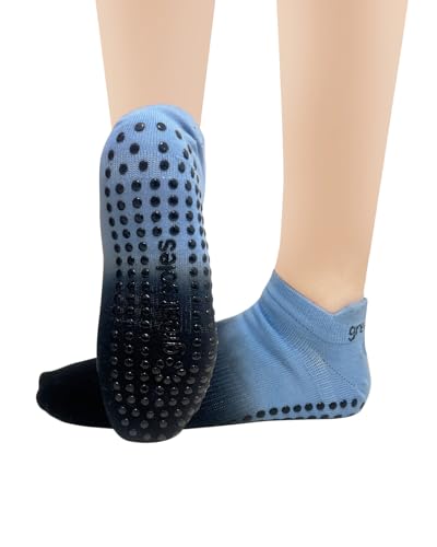 Yoga Socks with Grips for Women Non Slip Pilates Long Sock for Pilates Yoga Barre Training-2pk4