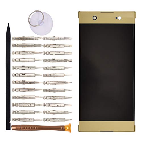 Image of Pre Install LCD Display Touch Screen Assembly with Frame Replacement for Sony Xperia XA1 Ultra G3221 G3212 G3223 G3226 Golden