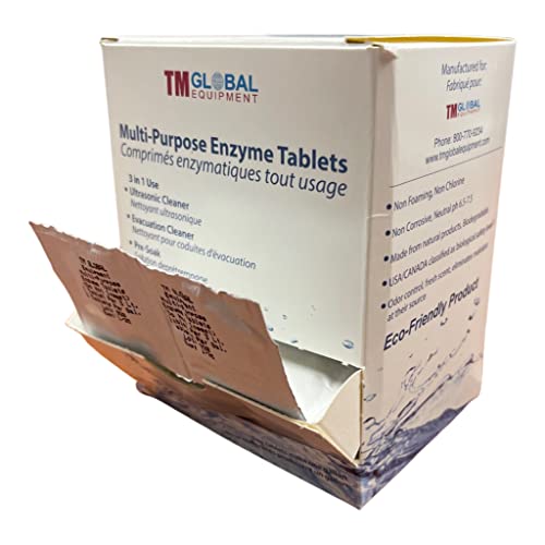 64 Tablets Ultrasonic Enzymatic Tablets 3 In 1, Ultrasonic Cleaner, Evacuation Cleaner, Tools Pre-Soak Enzyme Tablets #TOP2