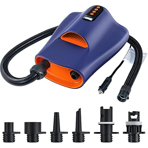 Sup Pumpe Elektrisch, Dr. Meter 22PSI Sup Pumpe 12V DC Auto-sup pumpe Auto-Off Inflator Deflator Cover