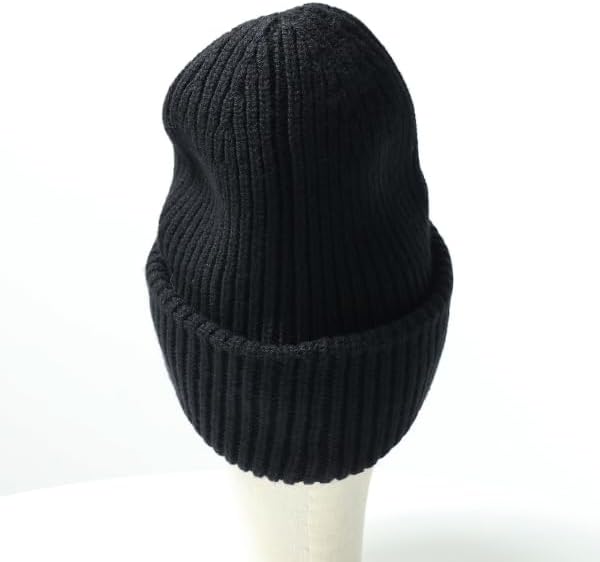 モンクレールニット帽ビーニー♡ブラック MONCLER モンクレール ニット帽 黒 ブラック ネイビー 帽子