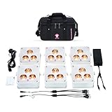 Ape Labs Maxi 2+Roadpack IP RGBaW LED Uplights with AmberWhite Technology, 29 Color Presets for Event & Wedding - IP65 14 hrs Rechargeable Battery with Remote, Wireless DMX App Control - Pack of 6