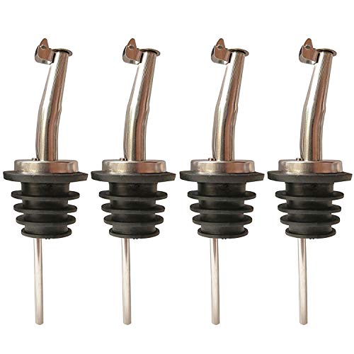 AxeSickle 4 Pcs Oil Spout Liquor Pourers, Speed Pourer, Wine Bottle Stopper, Liquor