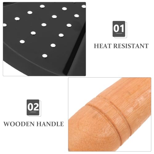 Image of BBQ Frying Plate Solid Stainless Steel Household Kitchen Gas Stove Heat Diffuser Cookware Top Plate Reducer Flame Arrester Cooking Conduction Kitchen Supplies Nonstick Oil Simmer (Black)
