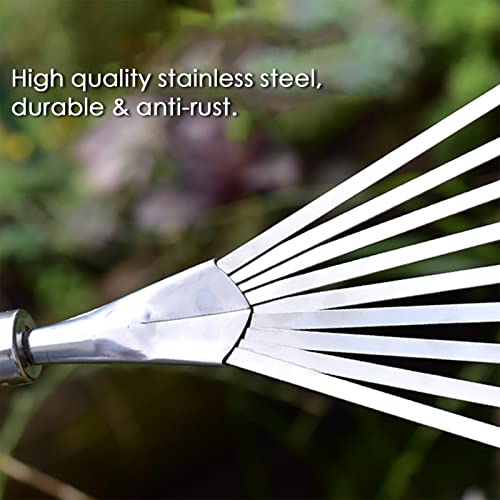 Ancinho de mão de jardinagem - Ancinho de grama de aço inoxidável,Ancinho de jardim para jardinagem,