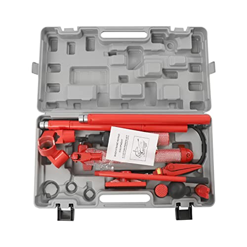 12 Ton Hydraulic Auto Body Repair Kit, 14Pcs Frame Straightener Tool Set with Storage Case, Autobody Frame Repair Power Tool for Truck, Car