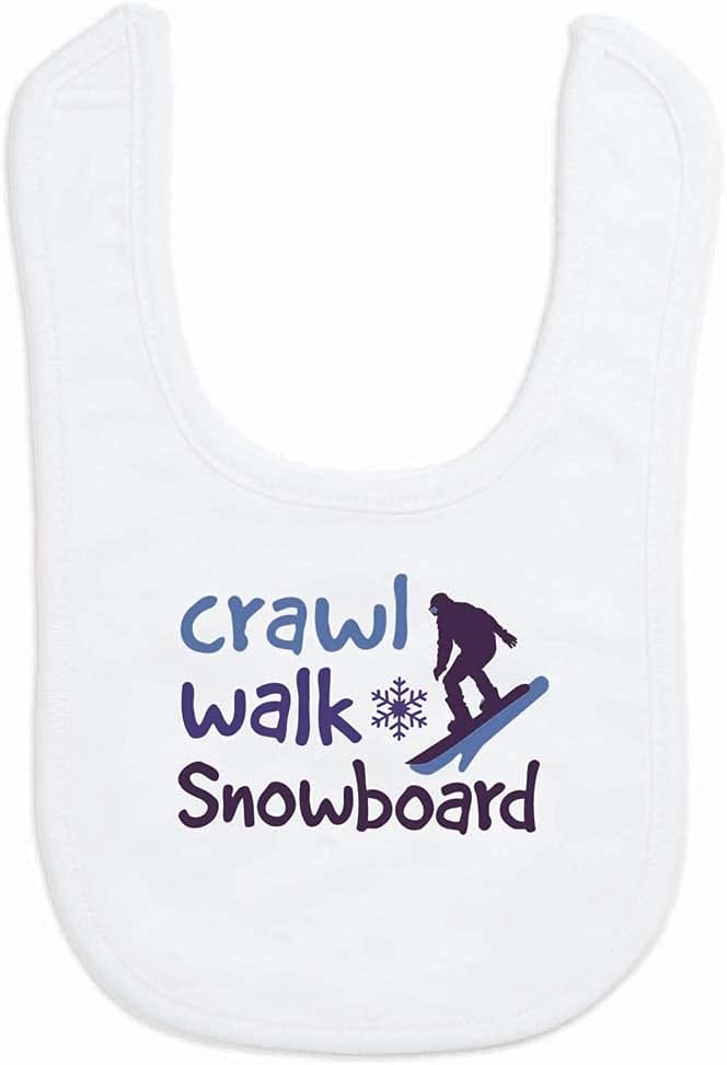 ChalkTalkSPORTS Skiing Baby Bib - Soft Microfiber - Skiing Baby Gift