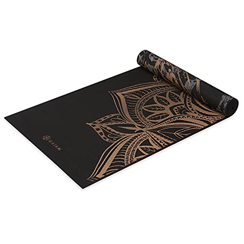 Gaiam Yoga Mat Premium Print Reversible Extra Thick Non Slip