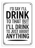 BHBHCPZGR Funny Drinking Toast Sign Vintage Humor Metal Tin ...