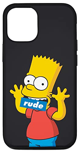 iPhone 12/12 Pro The Simpsons Bart Simpson Rude Mouth Black Case