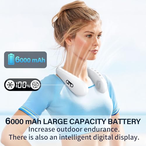 PluvoFan Neck Fan Back-Windy 6000mAh with Cooling Plate Bladeless Portable by PluvoFan - Used condition - Image 6