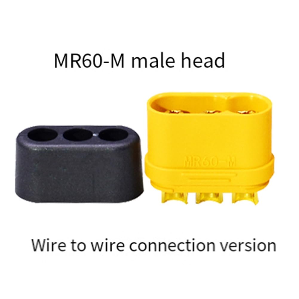 yasoe 10 Pares MR60 MR 60 Conector de Núcleos Macho Hembra Ignífugo con de Latón Chapado en de 3,5 mm para Modelo Lipo ESC RC