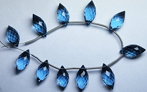 Quartz London Blue briolettes régulières pour éviter les bijoux asymétriques