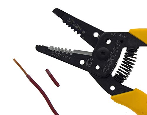 IDEAL Electrical 45-416 Premium Reflex T-6 Stripper - 14-26 AWG, Wire Stripper with Thumb Rest, Plier Nose, Slide Lock, Textured Grips by Ideal Industries - Used condition - US$16.95