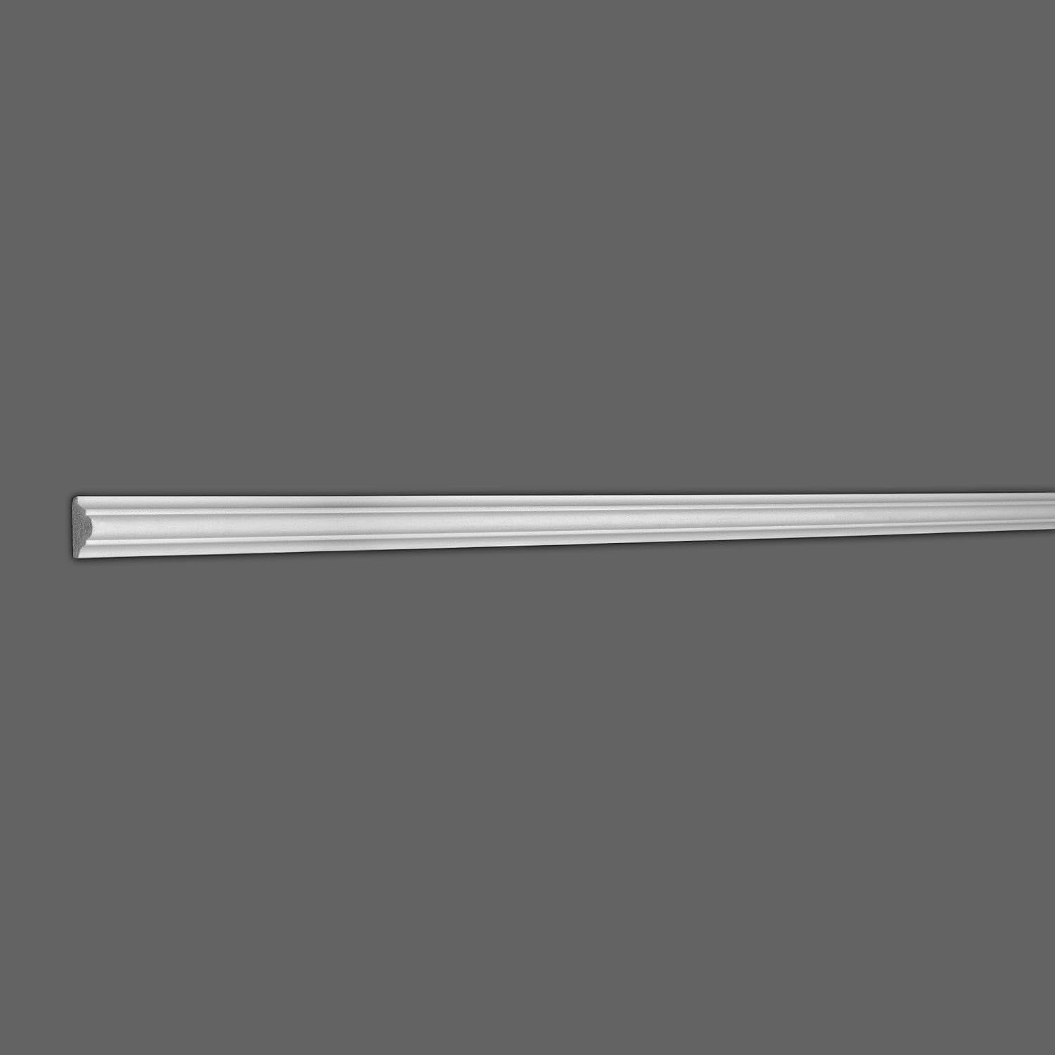 Outwater 7/8 inch x 3/8 inch x 96 inch Recycled Polystyrene Panel Moulding Pro Pack (187 Feet, 24 Pack)