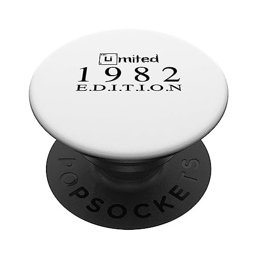 Edición limitada 1982 Cumpleaños 1982 Vintage 1982 PopSockets PopGrip Intercambiable