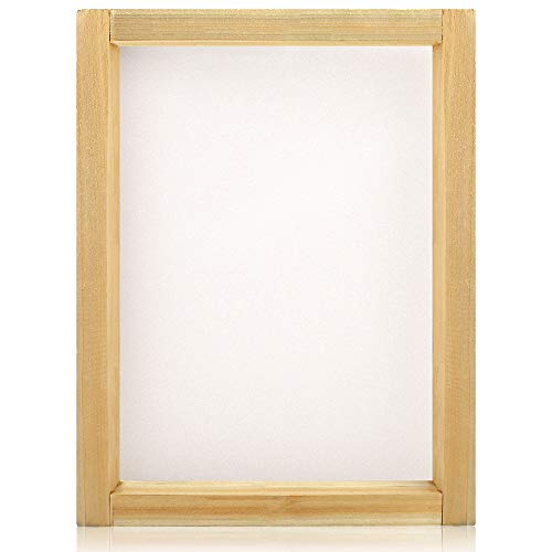 Caydo 10 x 14 Inch Large Wood Silk Screen Printing Frames with 110 White Mesh