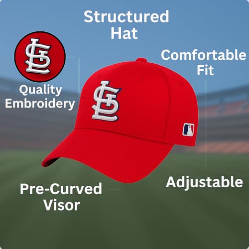 Gorra ajustable para niños St. Louis Baseball roja miniatura 5