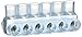 Morris Products 97400 Multi-Cable Connector, Insulated, Dual Entry, Clear, 6 Ports, 250 - 6 Wire Range