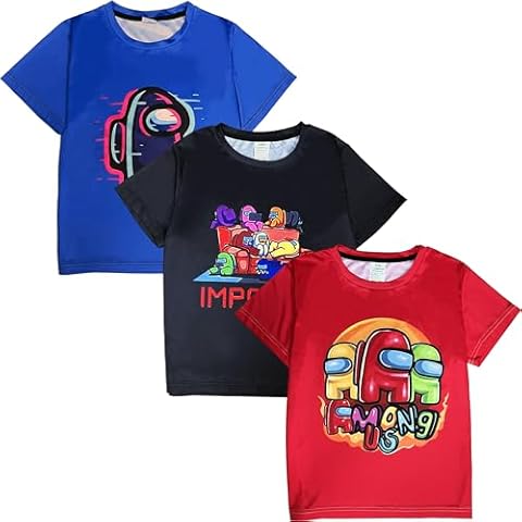 Everembrace Boys T-Shirts Multipacks for Little Big Kids, Toddler Boys Graphic Tees for 3-15 Years Short Sleeve Crewneck Cover