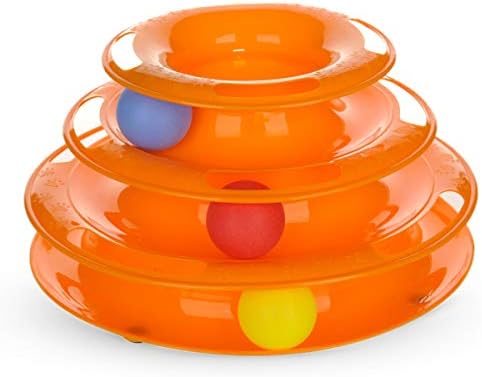 Amazon Petcute 猫 おもちゃ ボール 遊ぶ盤 回転 ぐるぐるボール 運動不足 留守番対応 ストレス 解消 人気 知育 猫ちゃん大興奮 ペット遊び道具 オレンジ Petcute ボール 通販