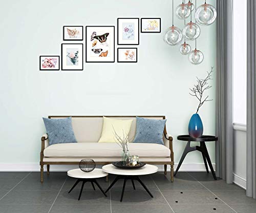 Golden State Art, Bilderrahmen für 1 Fotos à 28 x 35 cm, 2 x 25 cm und 4 Bilder à 12,7 x 17,8 cm Aluminium-Fotorahmen für Wand oder Tisch, Schwarz – Bild 4