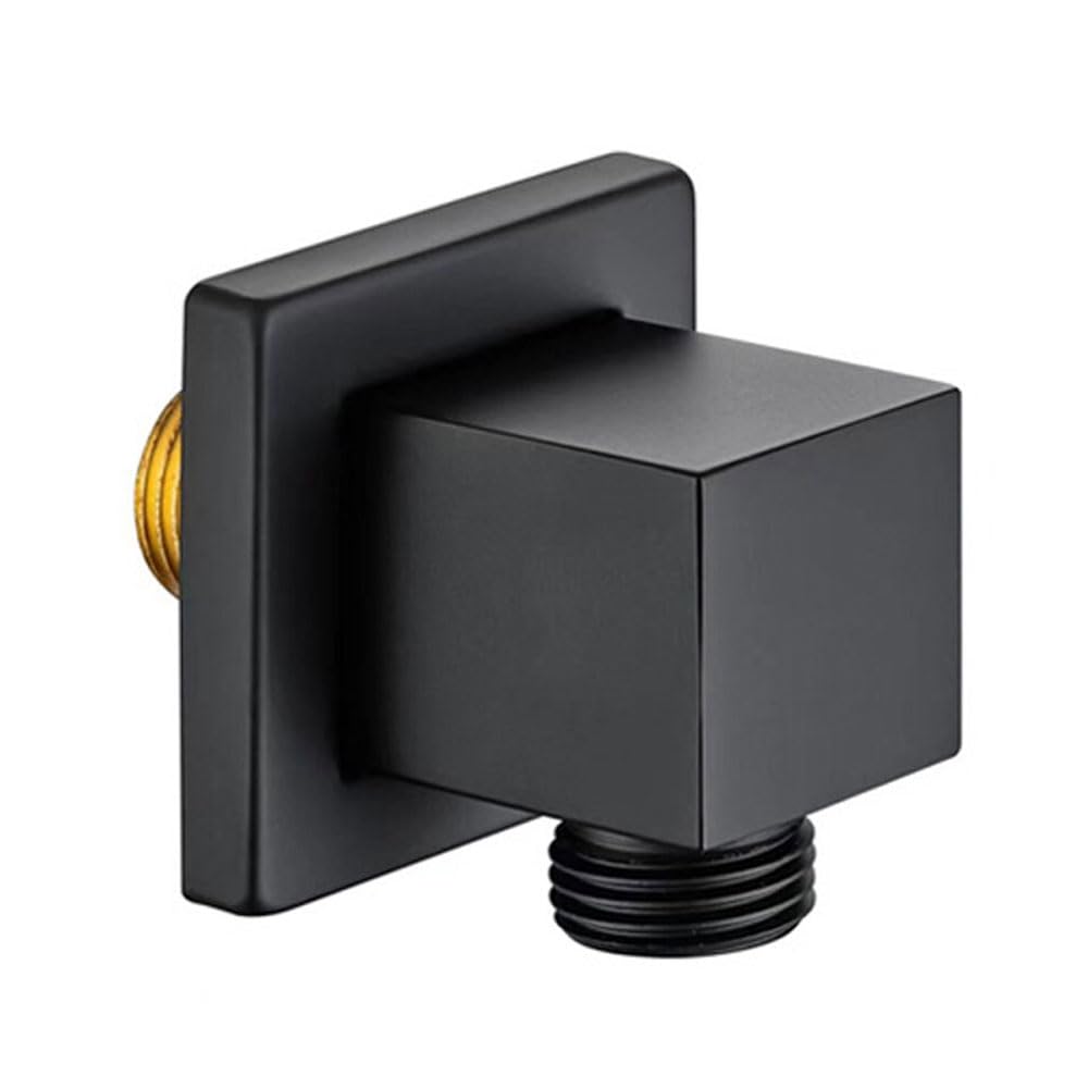 Sortie murale carrée laiton noir raccord douche sans fuite