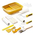 VOOMEY 22-PCS Paint Roller Kit, Paint Roller 9 Inch with Paint Roller Frame, Small Paint Roller,Paint Brush, Paint Roller Tray, Plastic Putty Knife, Paint Kit for House Painting