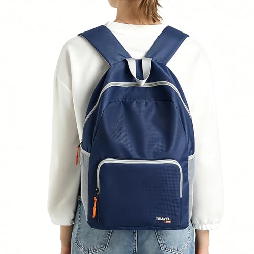 Mochila impermeable plegable para viaje liviana y amplia miniatura 2