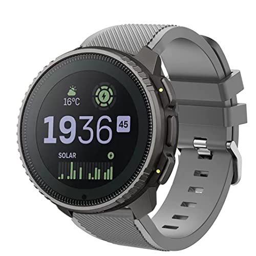 Lamshaw (�����V���E) SUUNTO�����o���h�Ή� 22mm �N���V�b�N�V���R�������p�X�g���b�v SUUNTO Vertical / 9 Peak/Peak Pro / 5 Peak (�O���[)