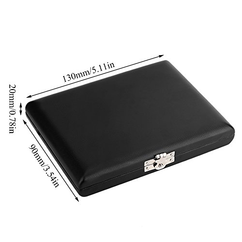 Custodia ance, con coperchio pelle PU e 6 slot per ance, Custodia sassofono clarinetto, nero velluto, for musicisti professionisti studenti e performance