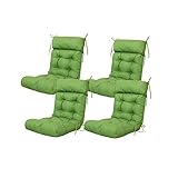 ARTPLAN Patio Chair Cushion,Tufted Adirondack Outdoor Chair Cushion,Wicker High Back Outdoor Seat Cu