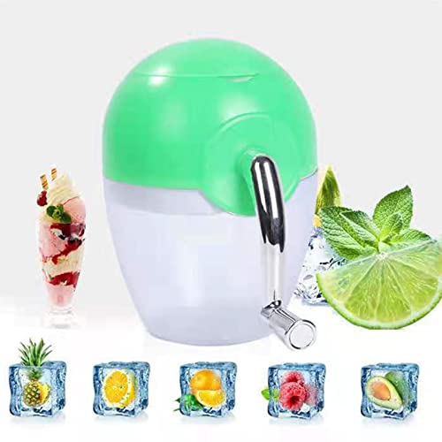 TYNZLM Mini Manuelle Eiszerkleinerungsmaschine,Tragbarer Multifunktionaler Eisbrecher Eiscrusher Maschine Ideal Für Softdrinks Cocktails Oder Kalte Nachtischzubereitung,Green Cover