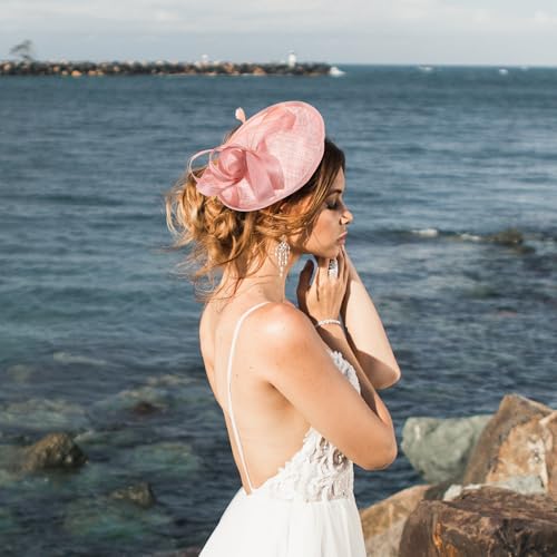 Fascinateur rétro rose pince cheveux mariage chic - 6