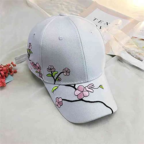 Casquette de baseball broderie fleurie chapeau soleil réglable femme
