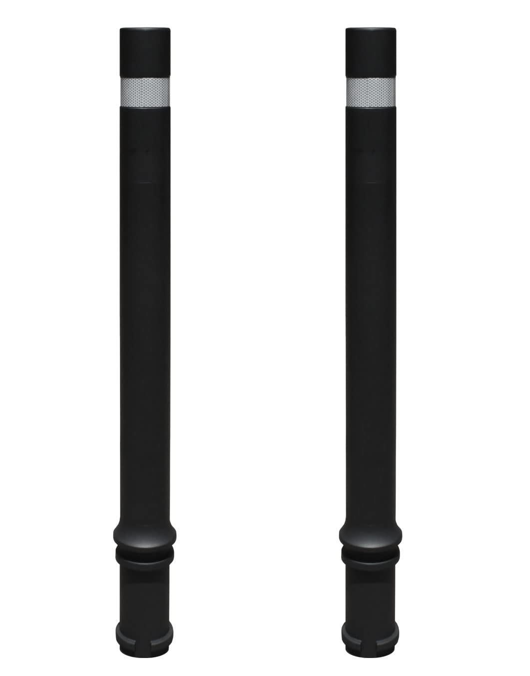 ADO - Pilona flexible de alta resistencia y flexibilidad negra. Bolardo flexible A-Flex ø80 para empotrar al suelo (2- Pilonas)