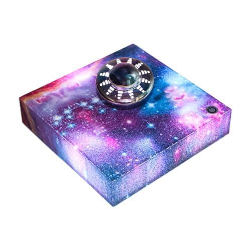 Vastarry Lampe OVNI en lévitation – Magnétique Flottante Rotation à 360° avec effets galaxie RVB – Veilleuse LED silencieuse – Décoration cool Tech...