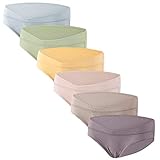 HBselect Bragas Embarazadas Pack 6 Algodón V Forma Braguitas para Premamá Bragas Maternidad